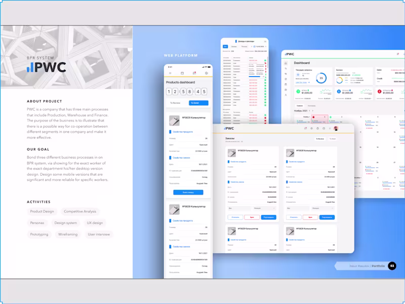Cover image for PWC BPR System
