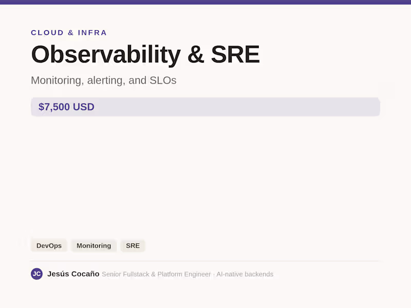 Cover image for Observability & SRE