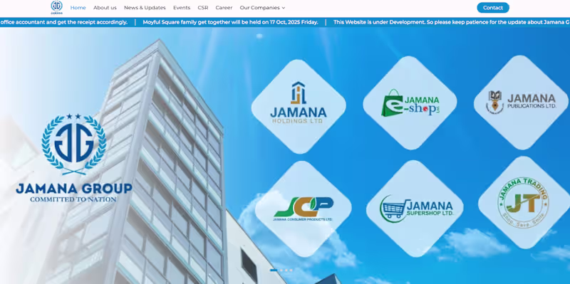 Cover image for 🚀 Project Launch: Jamana Group of Companies Website I’m exc...
