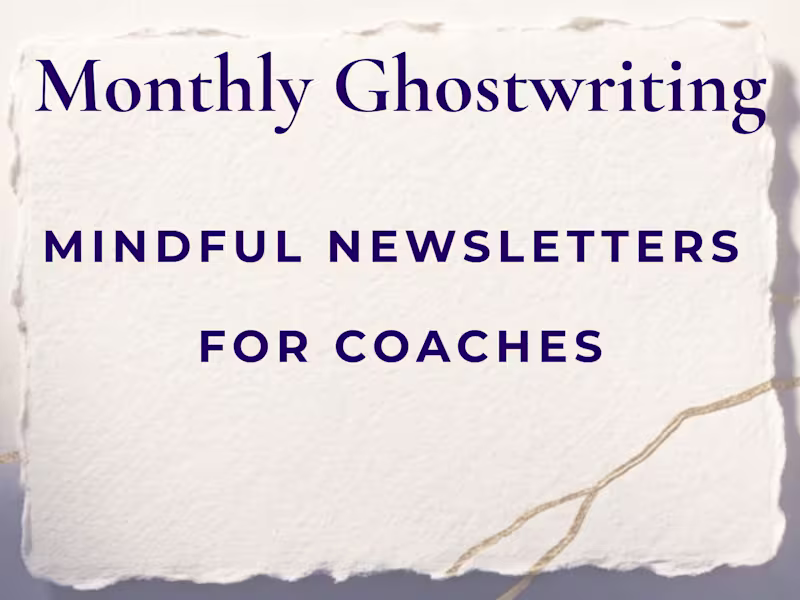 Cover image for Authentic Voice Newsletter — Monthly Ghostwriting