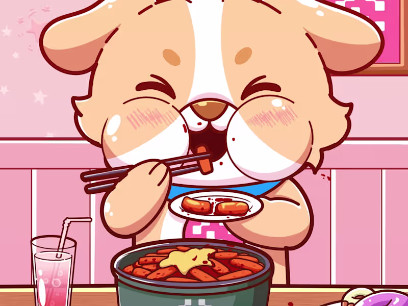 Cover image for Dobby tries Korean Street food 