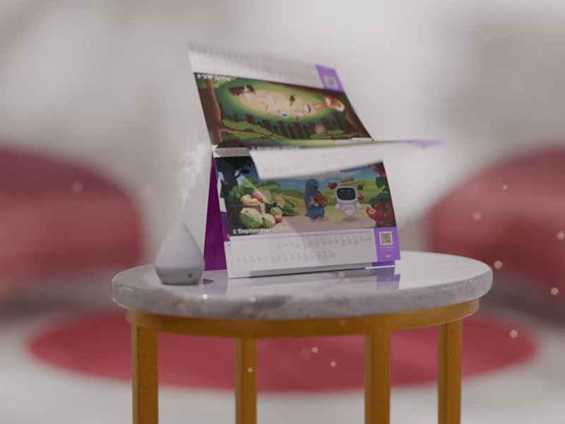 Cover image for The Robot's Journey | Illustrated calendar