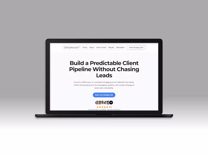 Cover image for ClarityAscend Website Design and development