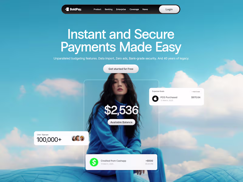 Cover image for Landing page Design + Developement
