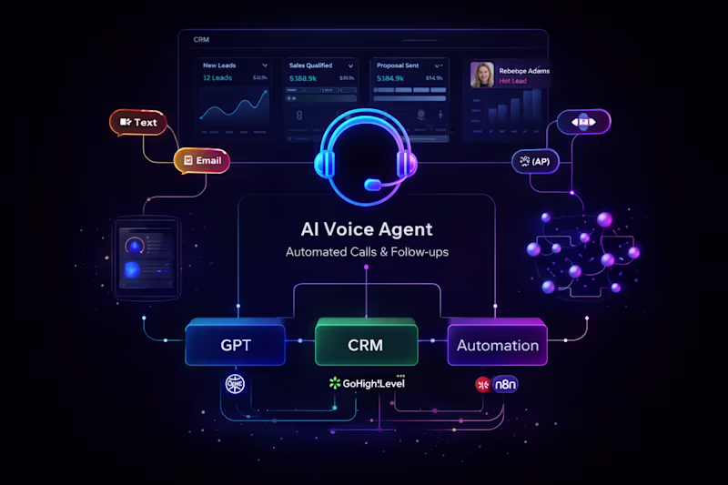 Cover image for AI Voice & Outreach Agents (GPT, VAPI, CRM)