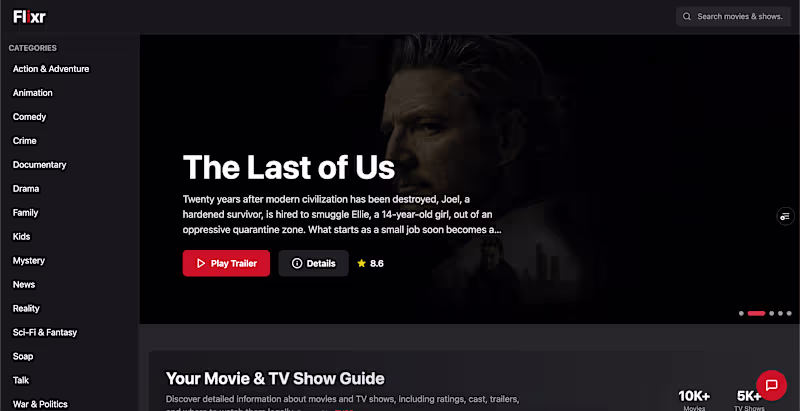 Cover image for Flixr - Movie & TV Catalogue