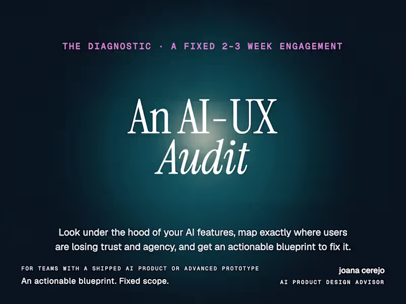 Cover image for An AI UX Audit (The "Diagnostic")