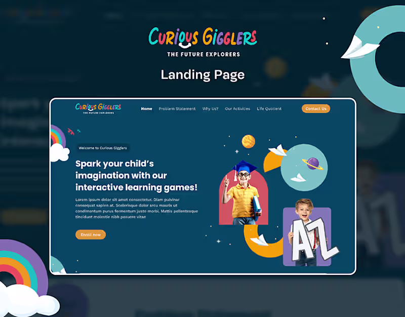 Cover image for Curious Gigglers Landing Page