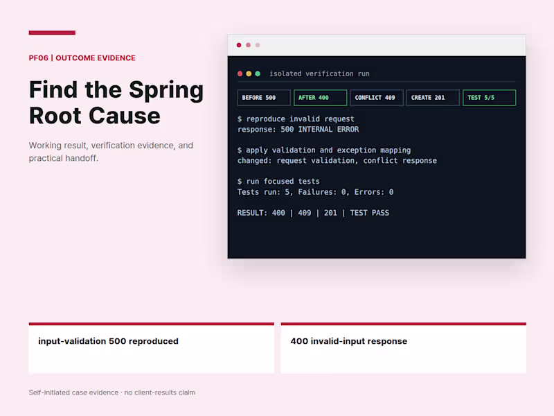 Cover image for Spring Boot Root-Cause Diagnosis