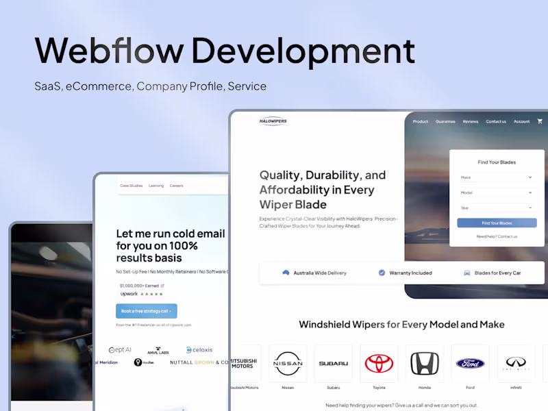 Cover image for Webflow Landing Page Design - High-Converting & Responsive