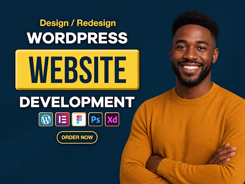 Cover image for wordpress website development, design or redesign website