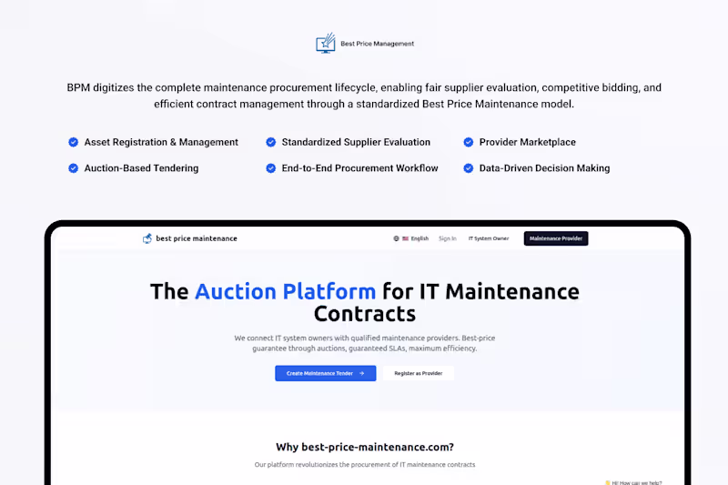 Cover image for BPM: IT Maintenance Auction Web Platform