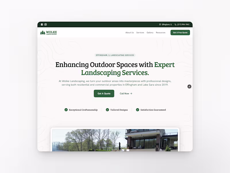 Cover image for Wolke Landscaping - HLew Marketing Portfolio
