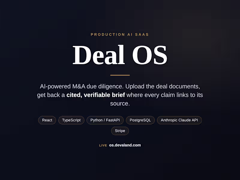 Cover image for Deal OS — Production AI