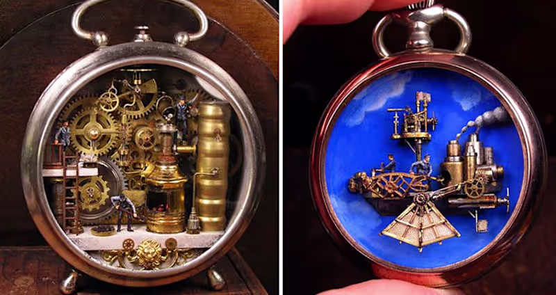 Cover image for Artist Gregory Grozos Turns Old Pocket Watches Into Fascinating…