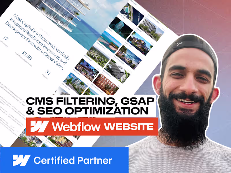 Cover image for Mast Capital (Webflow Development)