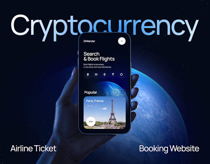 Cover image for Cryptocurrency Airline Ticket Booking Website