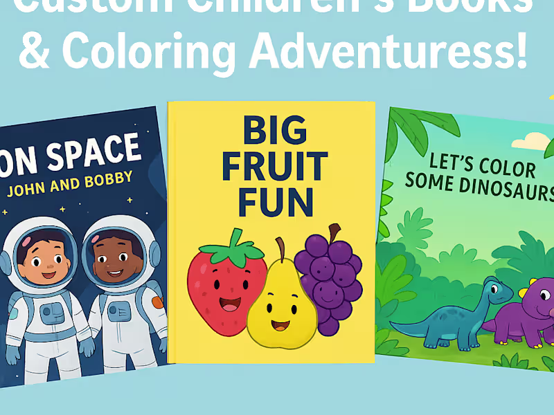 Cover image for Bring Your Story to Life: Custom Kids’ Books & Coloring Fun!