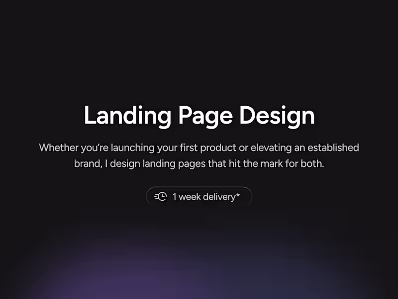 Cover image for Landing Page Design