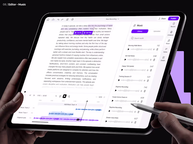 Cover image for Podcast SaaS Platform UI/UX Design from scratch