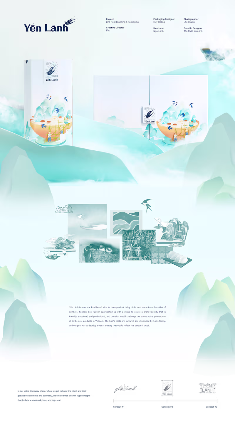 Cover image for Yến Lành | Brand Identity & Packaging Design on Behance