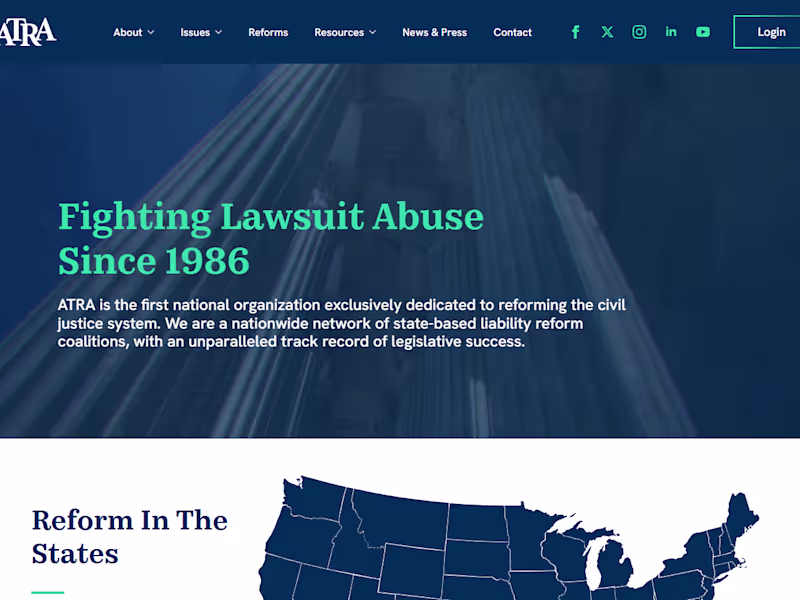 Cover image for American Tort Reform Association | ATRA