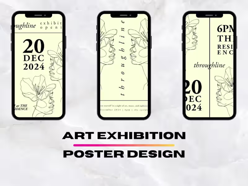 Cover image for Throughline Art Exhibition Opening Posters