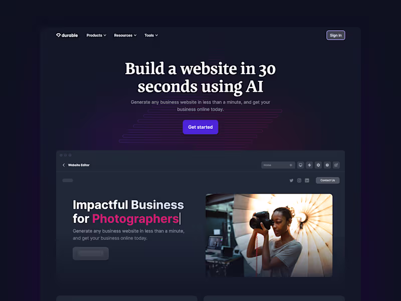 Cover image for Durable website redesign project