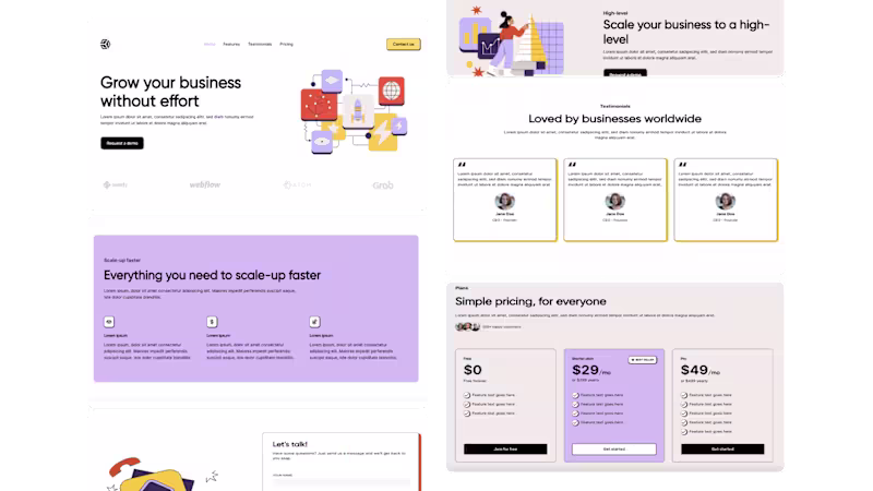 Cover image for Webflow website showcasing a digital service