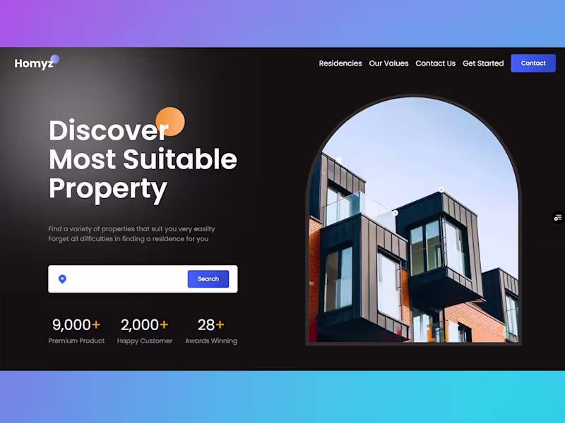 Cover image for React Real Estate Landing Page Development