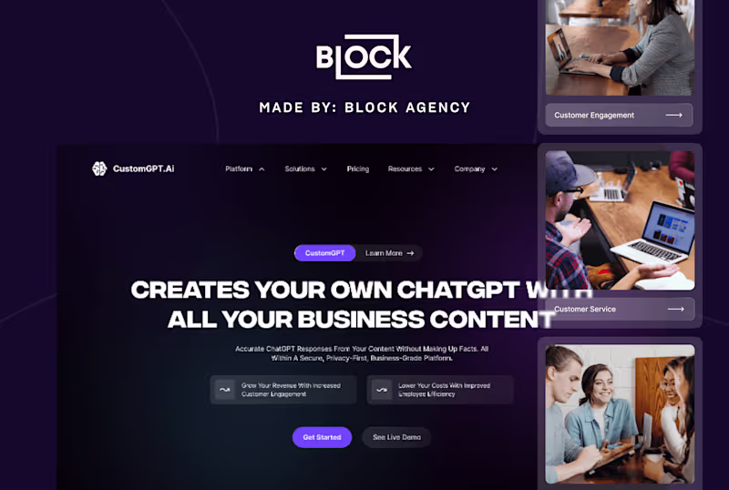 Cover image for UI/UX SaaS Design | CustomGPT.ai | Engaging & Functional