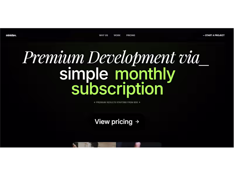Cover image for Minidev.pro Agency Website