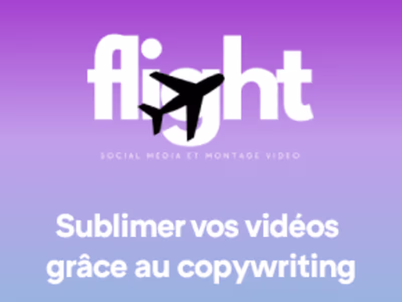 Cover image for "Agence Flight" - Boost your videos with copywriting