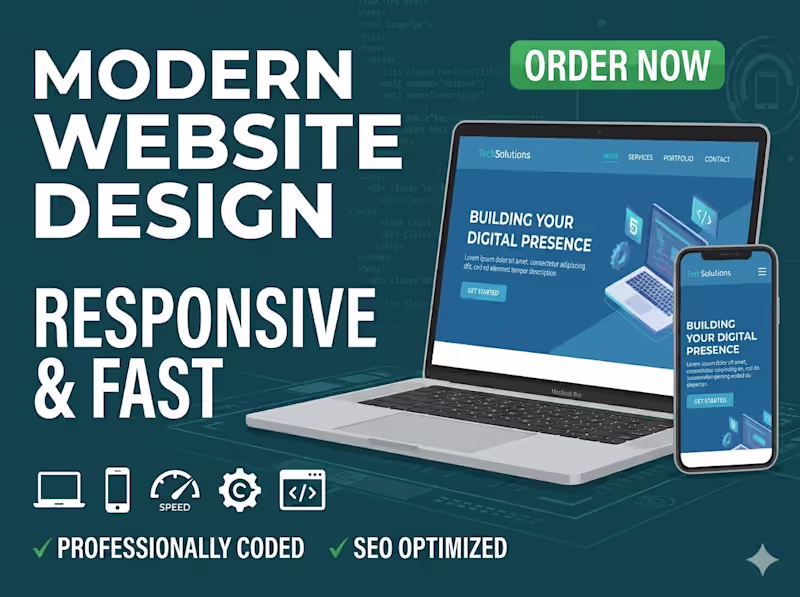 Cover image for Modern Responsive Website or Landing page for your Business