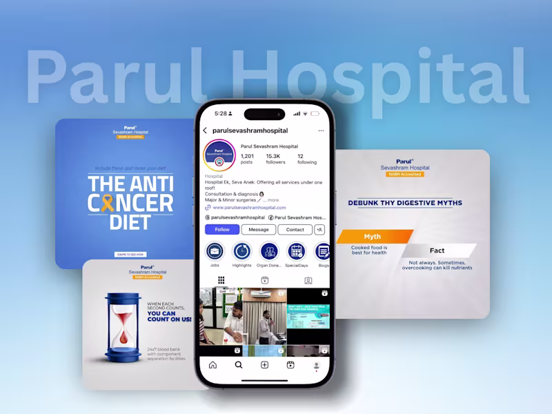 Cover image for Social Media Manager | Parul Hospital