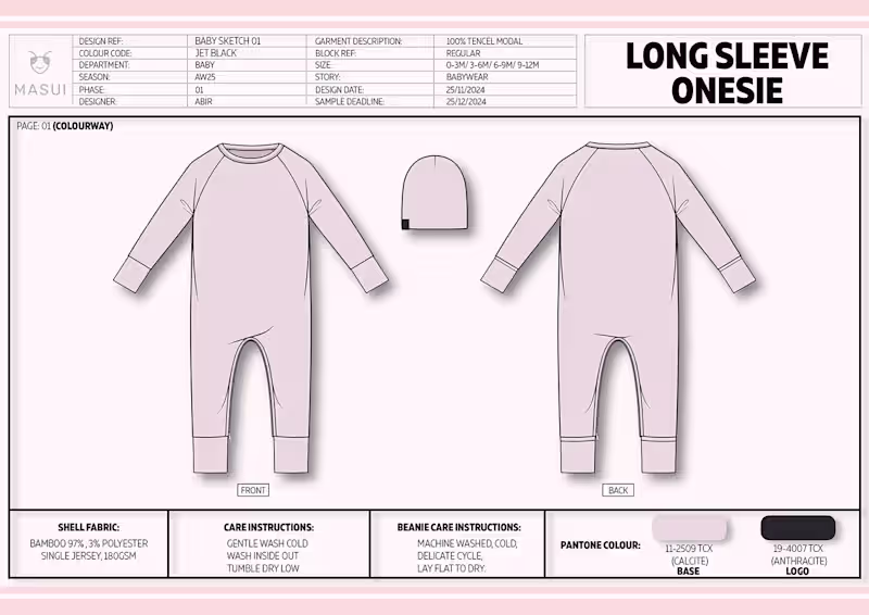 Cover image for Baby Romper Tech Pack: Behance