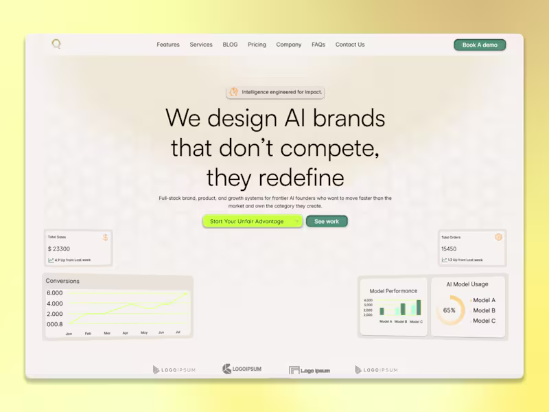 Cover image for AI SaaS landing page.