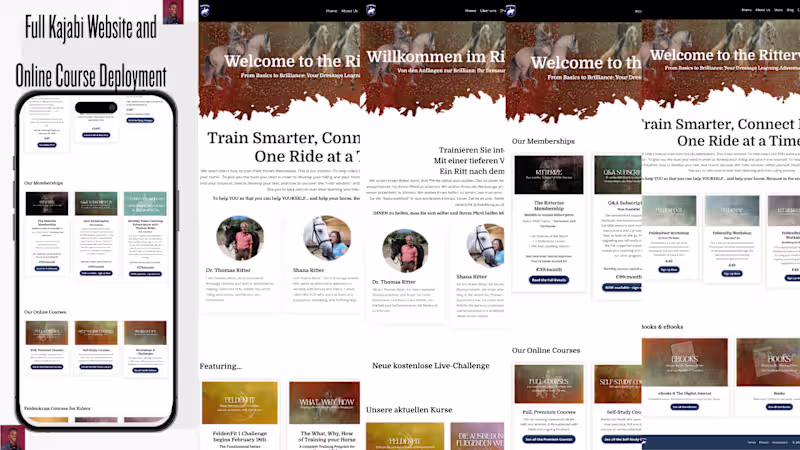 Cover image for Kajabi Website Design Squarespace Website Online Course Build