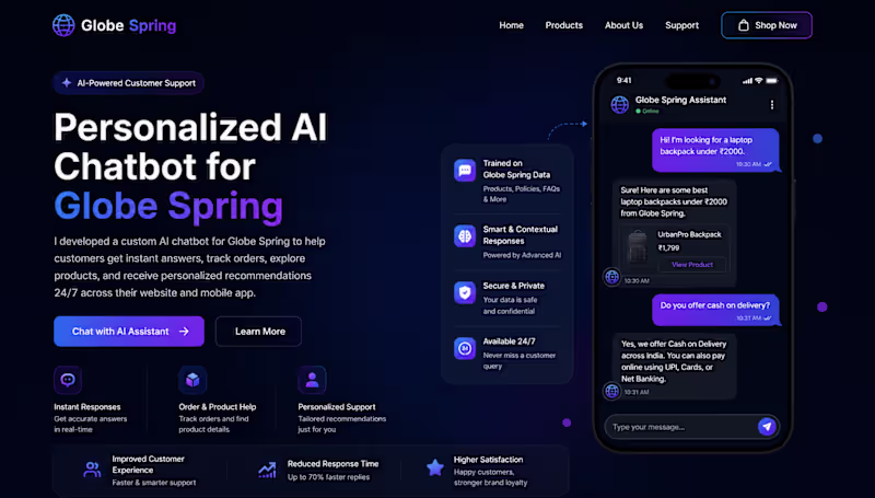 Cover image for Personalized AI Chatbot for Globe