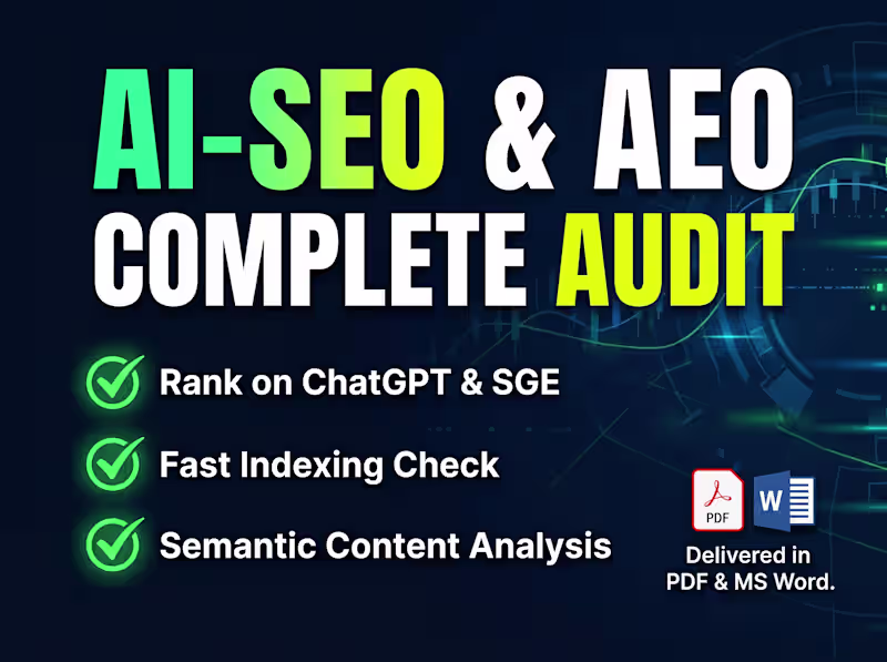 Cover image for Comprehensive AI-SEO & AEO Audit (Rank on ChatGPT & SGE)