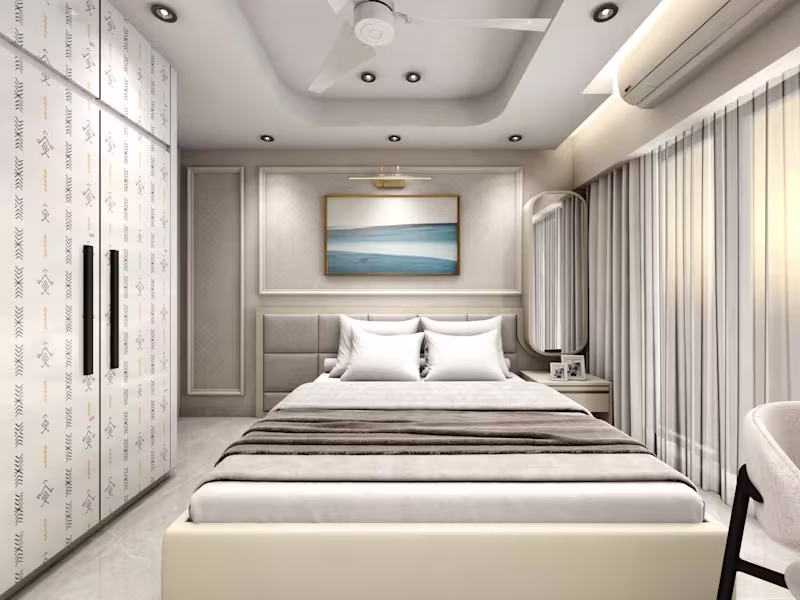 Cover image for 450 sq.ft apartment designed for a young couple
