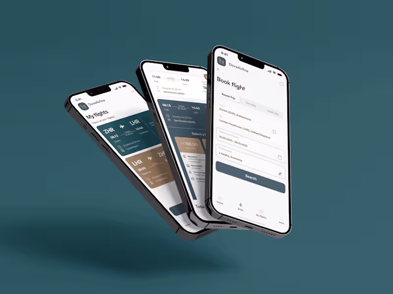 Cover image for Dove. Flight Booking App