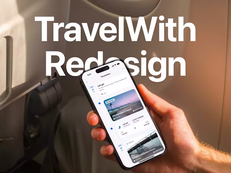 Cover image for TravelWith | iOS App Design