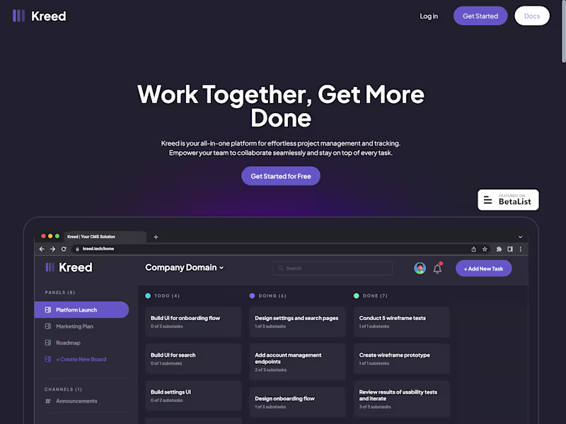 Cover image for Kreed: Simplify Your Team's Collaboration