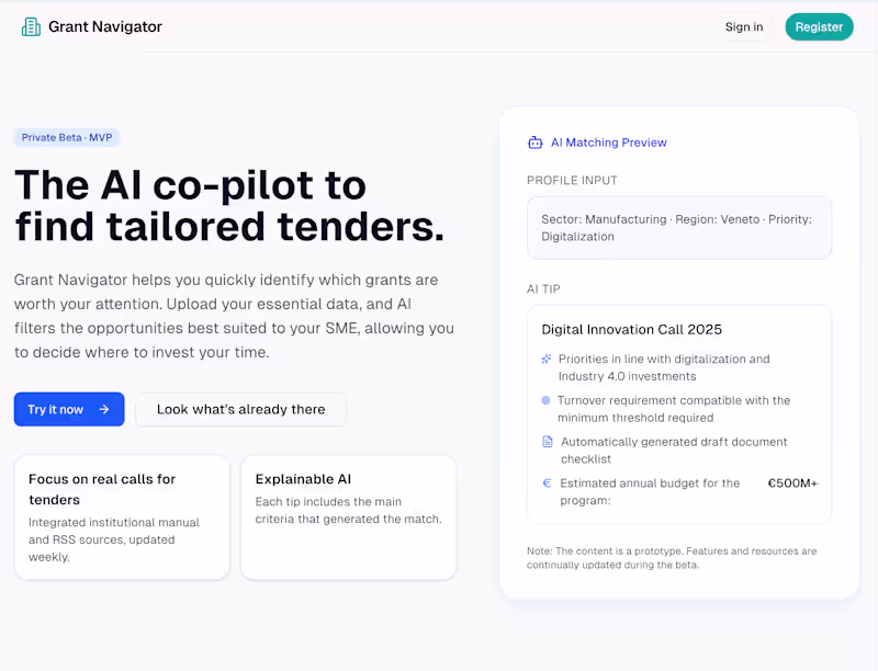 Cover image for Full-Stack Engineer --> Grant Navigator Built an AI-assisted...