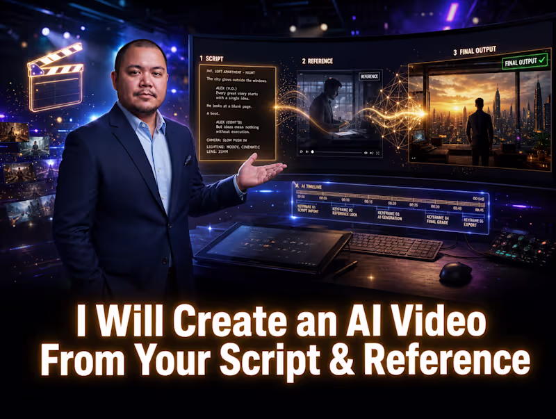Cover image for I Will Create an AI Video From Your Script & Reference Video