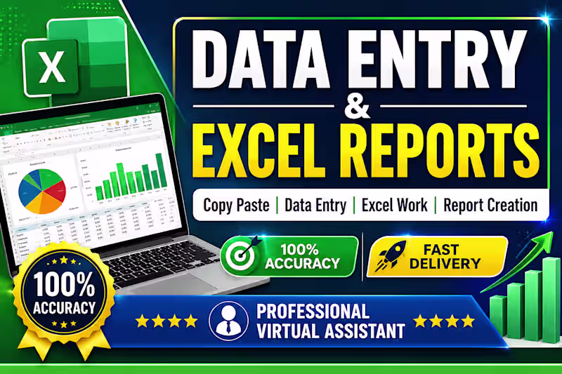Cover image for Excel Data Entry & Web Research Service