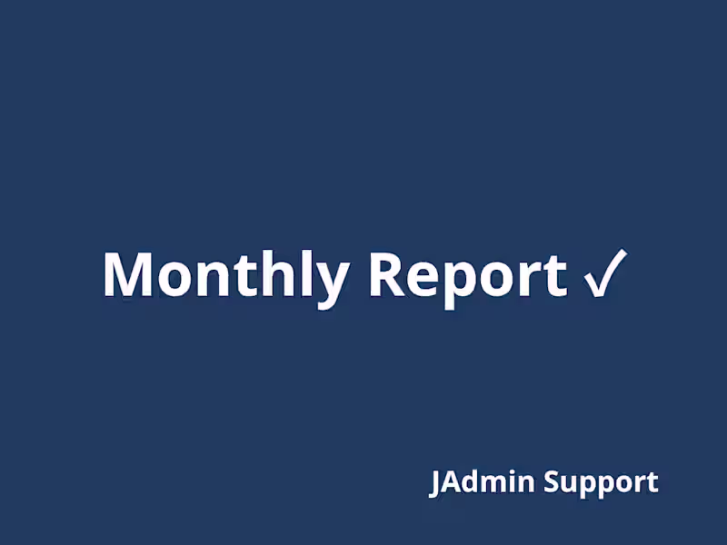 Cover image for Monthly Financial Report