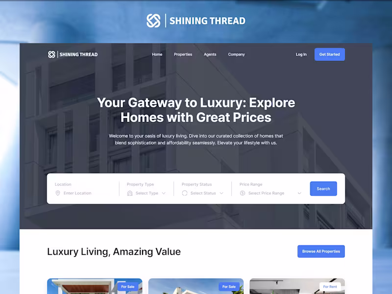 Cover image for Shining Thread - Website Design