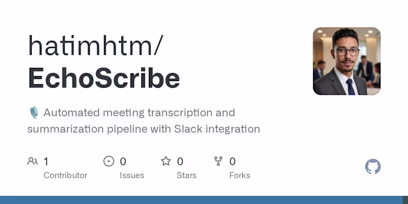 Cover image for EchoScribe Development: Automated Meeting Transcription Tool